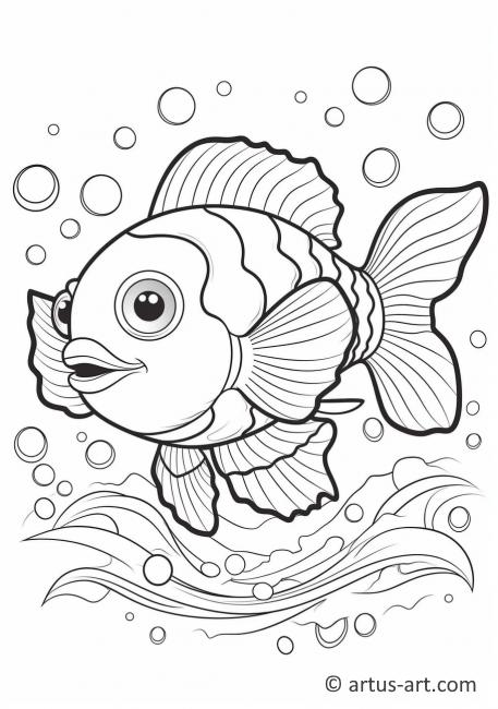 Awesome Clownfish Coloring Page